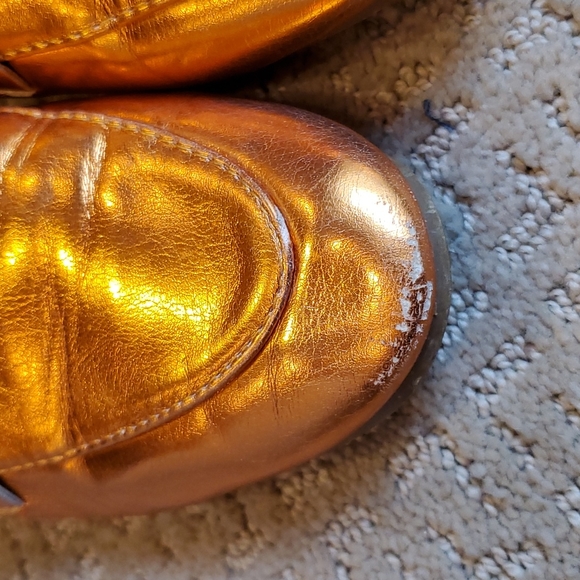 Metallic orange loafers - Picture 3 of 4